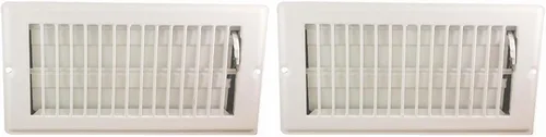 Vista 2 de DANCO Registro de piso de acero de 4 x 10 pulgadas con caída de 1-5/16 pulgadas, blanco, 1 paquete (62070)