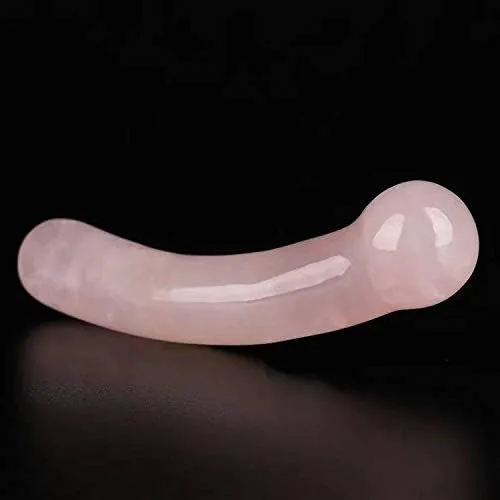 Vista 5 de BEINUANCRYSTAL - Rodillo curvo de cuarzo rosa de cristal natural de 170 a 7.087 in para mujer, color rosa