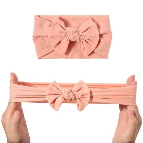 Vista 3 de ZWSISU Lazos y diademas de nailon para bebés recién nacidos, 24 colores, diademas grandes, accesorios para el cabello, diademas para recién nacidos