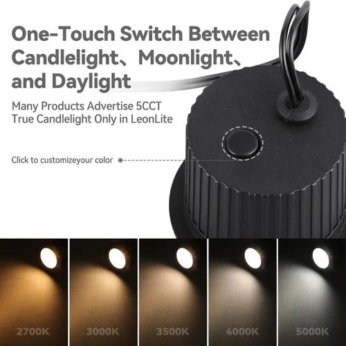 Vista 2 de LEONLITE Luces LED de pozo de 3W 5CCT para paisaje, 12-24V AC/DC de bajo voltaje, CRI90 IP67 luces de pozo enterrado al aire libre, carcasa de Negro