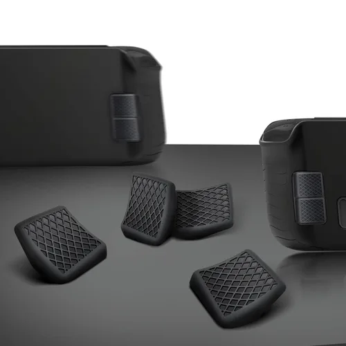 Vista 6 de 4pcs Back Button forSteam Deck, Handle Grip Pads for Steam Deck Anti Skidding Soft Rubber Back Button Enhancement Set Button Protection Kit for