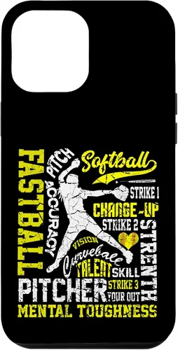Vista 26 de Distressed Look Softball Pitcher Best Traits for Teen Girls Case for iPhone 17
