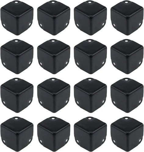 Vista 13 de Antrader 24 piezas de caja de esquinas triangulares de metal protector de esquina de gabinete protector de seguridad para decoración de muebles