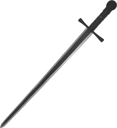 Vista 28 de Medieval Warrior Knights Templar Long Sword with Sheath Steel Guard, Leather Wrapped Handle