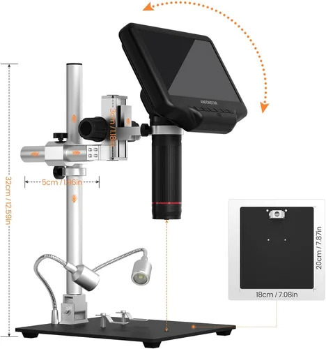 Vista 8 de Andonstar AD407 Pro 3D HDMI que suelda el microscopio digital