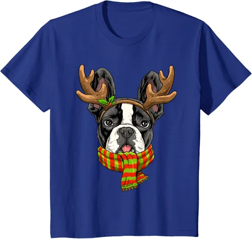 Vista 12 de Camiseta de Navidad para perro Bulldog Francés, Negro, S