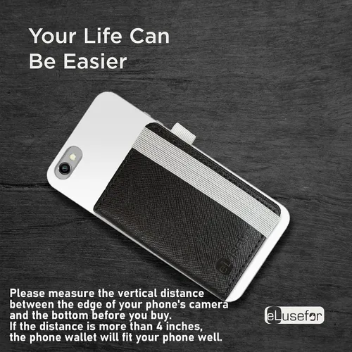 Vista 4 de Billetera Adhesiva para Teléfono para la Parte Posterior del iPhone o Android Estuche con 6 Fundas para Tarjetas de Crédito - Bolsillo