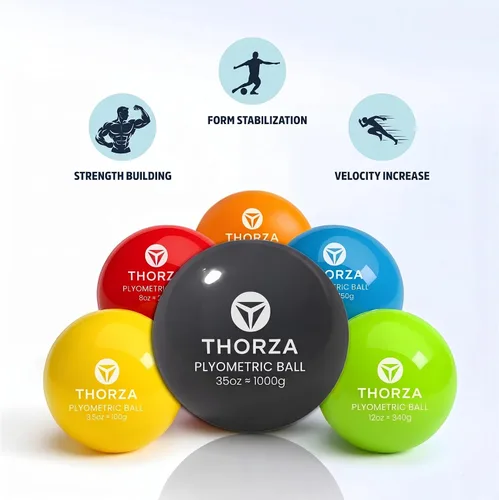 Vista 9 de Thorza Pelotas de entrenamiento con peso, juego de lanzamiento