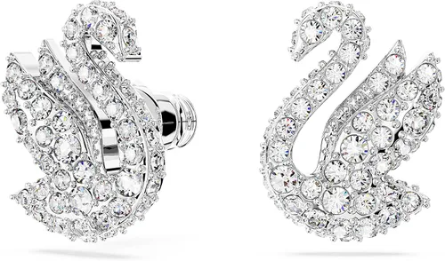 Vista 2 de Swarovski Iconic Swan Crystal Necklace, Earrings, Bracelet Jewelry Collection, Clear Crystals on a Rhodium Tone Finish
