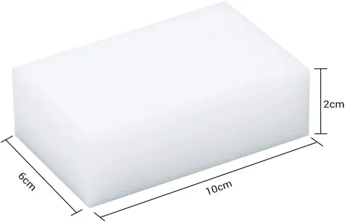Vista 3 de Limpiador de espuma de melamina de goma de borrar de esponja mágica multifuncional, hecho de materiales ecológicos, sin detergente, adecuado