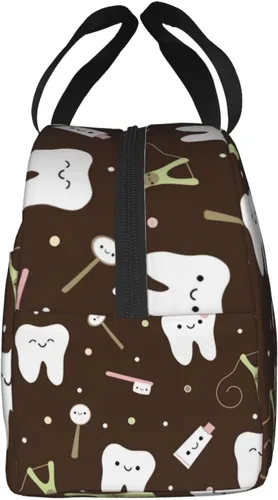 Vista 3 de Lonchera para dentistas, higienista dental para mujeres y hombres, bolsa de picnic aislada, hielera térmica, bonita bolsa de mano para trabajo