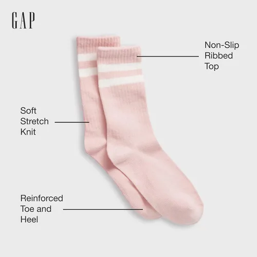Vista 2 de GAP Paquete de 3 calcetines para niñas, Colores Variados