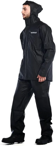 Vista 4 de Caterpillar Longshore - Chaquetas impermeables para hombre con costuras soldadas, antebrazos reforzados y bolsillos con cremallera para las manos