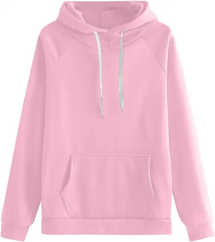 Vista 6 de Womens Sweatsuits 2 Piece Set High Waisted Joggers with Pockets Solid Color Matching Hoodie and Sweatpants Set