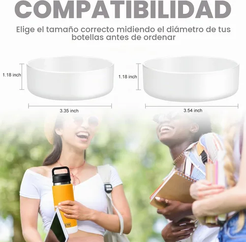Vista 3 de Funda de silicona para botellas de agua YETI, Owala, bota inferior para YETI de 26 onzas, cubierta de bota para Owala de 32 onzas, accesorios