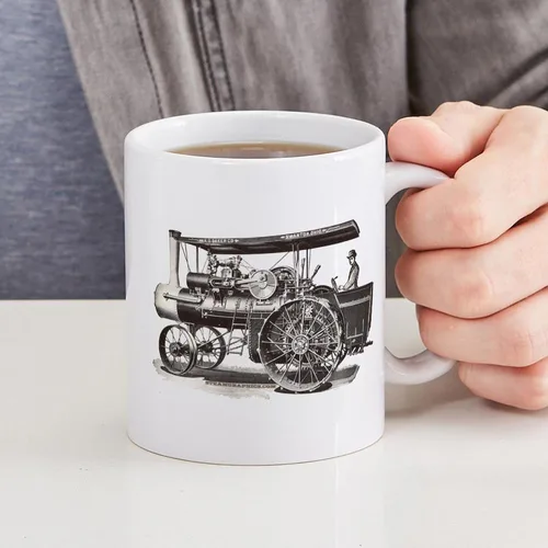 Vista 7 de CafePress Baker Steam Tractor Mug Taza de café de cerámica de 11 oz (11.0 fl oz)