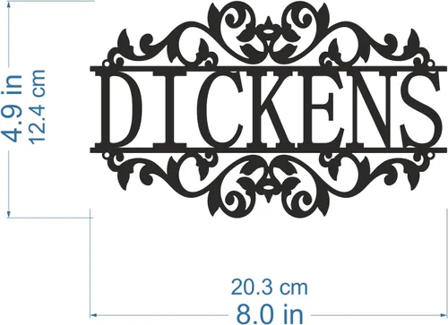 Vista 4 de Letrero de nombre de metal personalizado, para colgar al aire libre, puerta delantera, nombre familiar, monograma de jardín, letrero de regalo