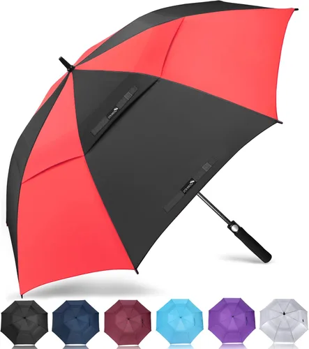 Vista 38 de ZOMAKE - Paraguas de golf a prueba de viento, extragrande, de gran tamaño, de doble dosel resistente para lluvia, juegos deportivos y carrito
