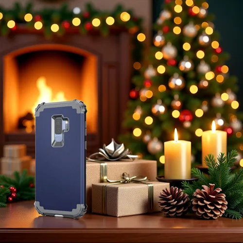 Vista 5 de IDweel Funda para Galaxy S9 Plus, para Galaxy S9+ funda azul para hombres y niños, 3 en 1, a prueba de golpes, delgada, híbrida, resistente