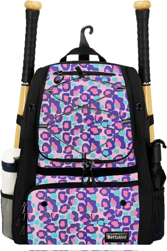 Vista 65 de Bolsa de béisbol juvenil con compartimento ventilado para zapatos, bolsa de bate de sóftbol para guantes de bateo, casco, equipo de teeball