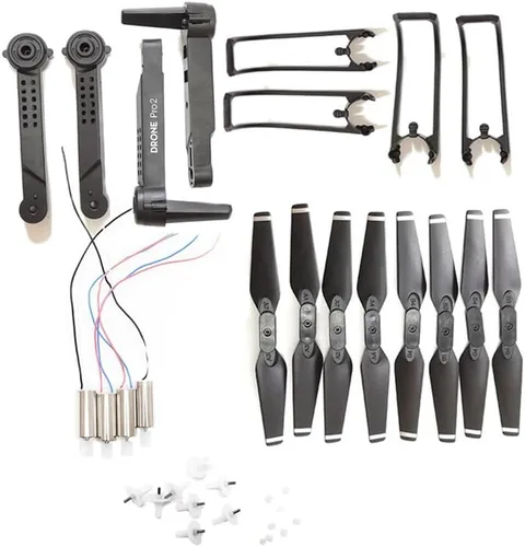 Vista 3 de Para E99 pro2 4K Cámara RC Drone Quadcopter E99 Pro Brazo Motor Engranajes Guardia Hélices Piezas Accesorios (Color : Borgoña)