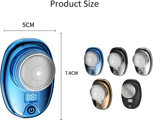Vista 5 de Mini afeitadora portátil para hombre, Afeitadora EléCtrica para Hombre, Mini afeitadora eléctrica, mini afeitadora portátil (plateado)