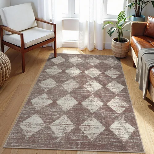 Vista 21 de Lahome - Tapete con diseño de entramado marroquí, a cuadros, pequeño, suave y antideslizante, moderno, resistente a las manchas, para puerta Negro