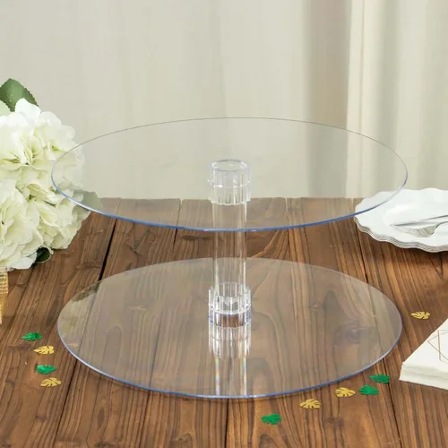 Vista 4 de Efavormart - Soporte para decoración de postres de 2 niveles de 18 pulgadas para cumpleaños, Navidad, fiesta, boda
