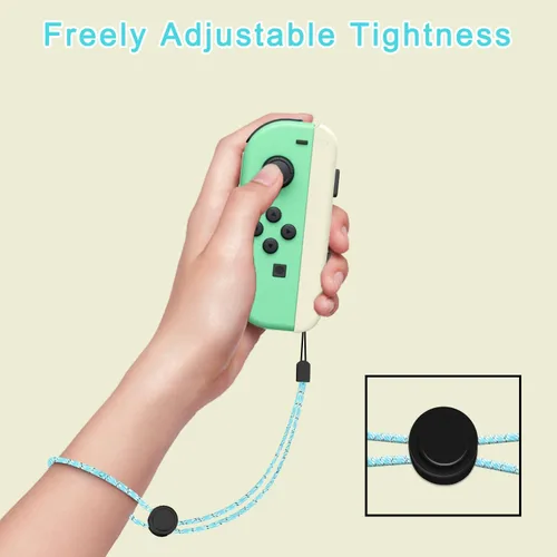 Vista 5 de 4 Pack Wrist Strap for Switch Joycon - Replacement Accessories for Joy con Straps (Black and White)