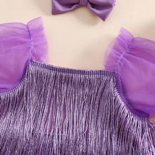 Vista 52 de Sasaerucure Traje de verano para bebé niña, sin mangas, mameluco de encaje tutú, mameluco de una pieza con volantes