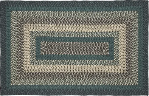 Vista 11 de VHC Brands Pine Grove, alfombra trenzada de yute, tapete de medio círculo, verde, 16.5 x 34 pulgadas