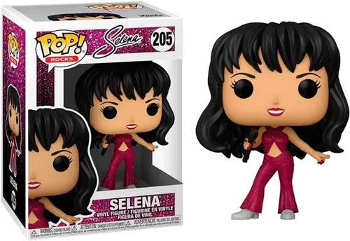 Vista 5 de Funko Selena (Burgundy Outfit) Pop! Figura de vinilo (paquete con funda protectora compatible con Pop Box), multicolor, 3.75 pulgadas