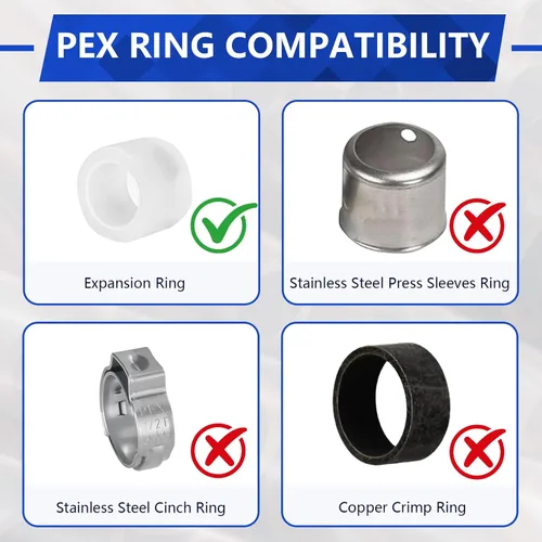 Vista 4 de Paquete de 5 YVSKM) 1/2" PEX-A Expansión × 1/2" Hembra NPT codo NPT, conexión roscada de flujo completo de latón sin plomo, certificado ASTM F1960