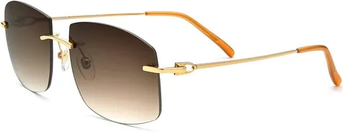 Vista 5 de HEPIDEM Gafas de sol cuadradas rectangulares UV400 de gran tamaño para hombres con lente de nailon