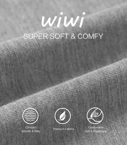 Vista 5 de WiWi Conjunto de pijama de viscosa suave de bambú para mujer, ropa interior térmica larga, súper cálida, capa base, pantalones de pijama S-3X
