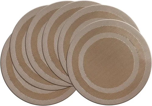 Vista 13 de PIGCHCY Juego de 4 manteles individuales en forma de cuña para mesa de comedor, tejido cruzado, lavables, resistentes al calor, manteles Bambúes