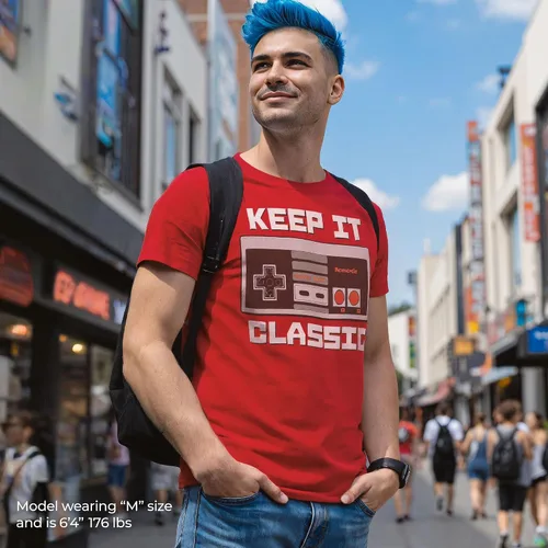 Vista 3 de Nintendo Camiseta Keep It Classic para hombre Athletic Heather
