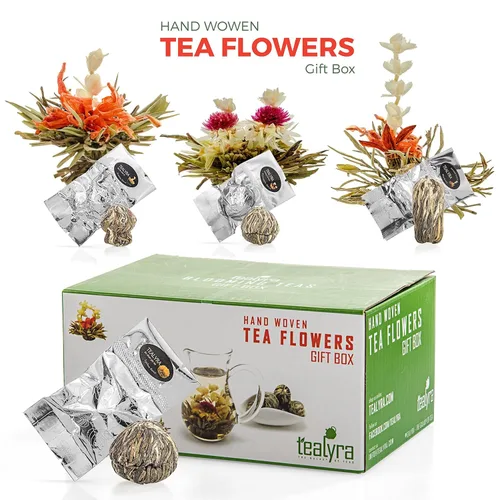 Vista 7 de Tealyra - 12 piezas de té floreciente - 12 sabores variados de los mejores tés florecientes - Todas las bolas de té selladas individualmente - Gran
