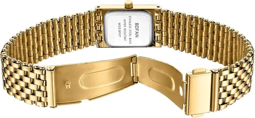 Vista 3 de BOFAN Gold Watches for Women Luxury Ladies Quartz Wrist Watches with Stainless Steel Bracelet,Waterproof.Womens Casual Fashion Small Gold