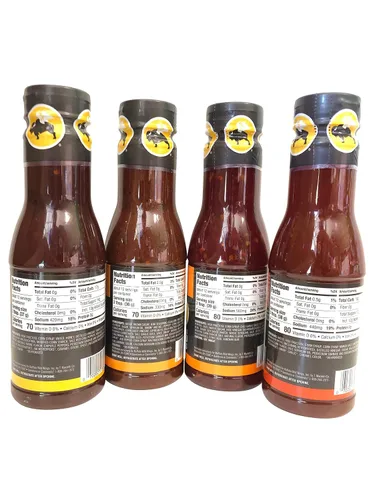 Vista 2 de Buffalo Wild Wings Sauce Ultimate Sampler Bundle - Honey BBQ, Caribbean Jerk, Asian Zing, Mango Habanero (12 onzas cada uno)