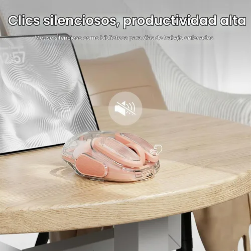 Vista 4 de Wireless Clear Mouse Dual Mode Bluetooth & 2.4G Silent Clicks Mice-Gradient Gradiente