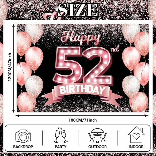 Vista 86 de Cartel de feliz cumpleaños décimo oro rosa, telón de fondo, saludos a 10 años, globos de confeti, decoración temática para niñas de 10 años