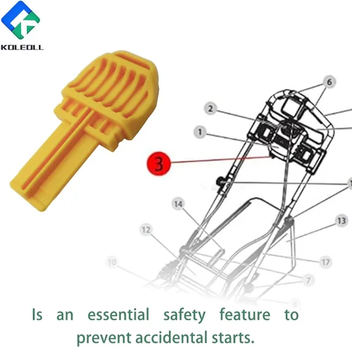 Vista 5 de N835578 Llave de seguridad para cortacésped compatible con cortacésped DCMWSP255Y2 DCMWP233U2 DCMWSP244U2