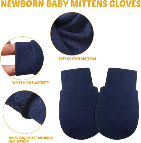 Vista 2 de 18 pares de guantes para bebés recién nacidos, guantes de algodón para bebés de 0 a 6 meses