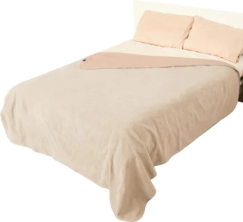 Vista 13 de Catalonia Manta impermeable para cama, funda reversible de forro polar, protector de muebles lavable a prueba de líquidos Black/Black Double-Sided