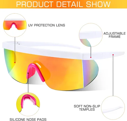 Vista 3 de 3 pares de lentes de sol deportivos de verano, protección UV, polarizados, resistentes al viento, ciclismo, béisbol, para hombres y mujeres, pesca