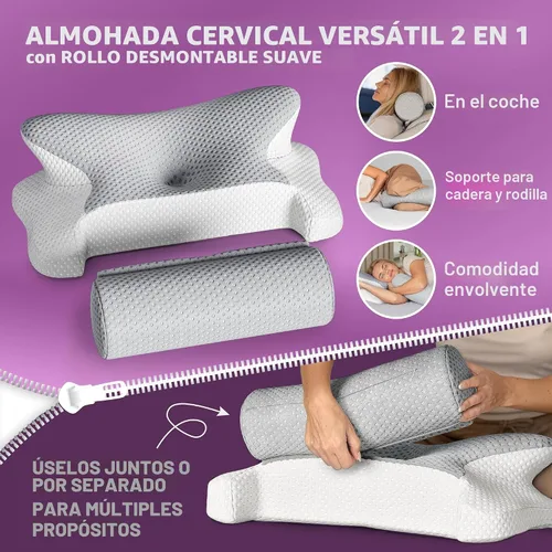 Vista 3 de Almohada Cervical para Dormir, Almohada Dreamers Relief, Almohada para Dormir de Lado para Adultos, Almohada de Espuma Viscoelástica de Altura