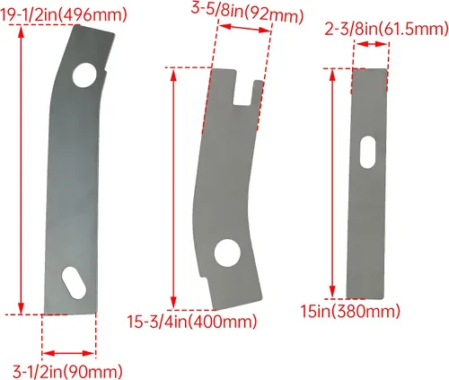 Vista 2 de ECOTRIC 6 placas de soldadura de grillete oxidadas para reparación de marco, compatibles con Jeep Wrangler YJ trasero 1986-1995