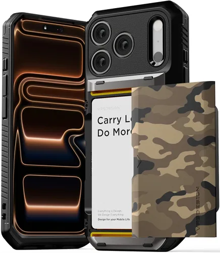 Vista 24 de VRS DESIGN Damda Glide Pro - Funda para iPhone 12 Pro Max, con [4 tarjetas] Premium Robusta [Semiautomática] Funda para tarjeta de crédito