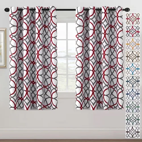 Vista 23 de H.VERSAILTEX Cortinas opacas de 63 pulgadas de largo, juego de 2 paneles de cortinas térmicas y cortinas para tratamiento de ventana, reducción